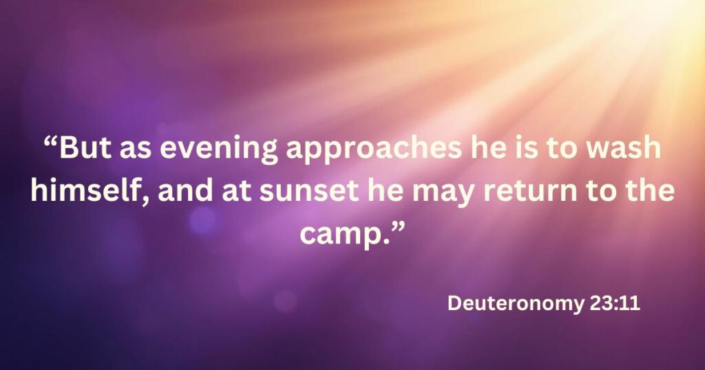 Sunset Bible Verse