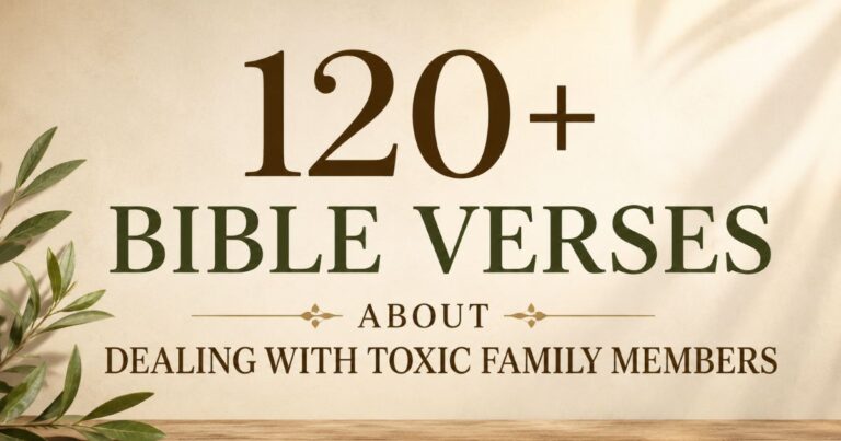 Bible Verses About Dealing with Toxic Family Members