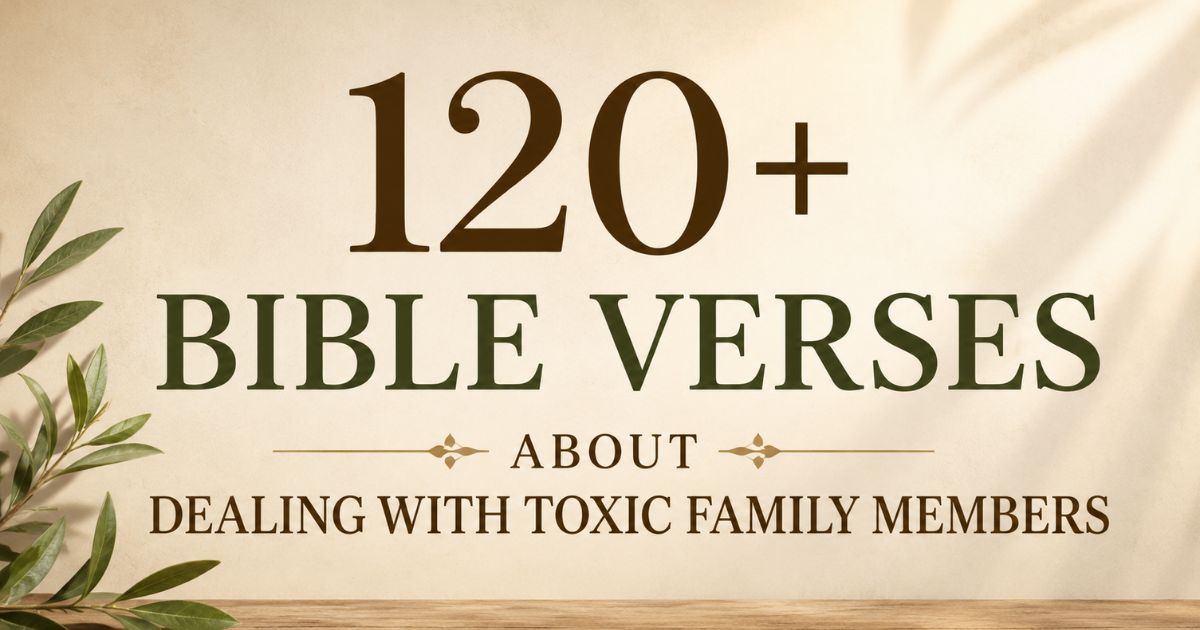 Bible Verses About Dealing with Toxic Family Members