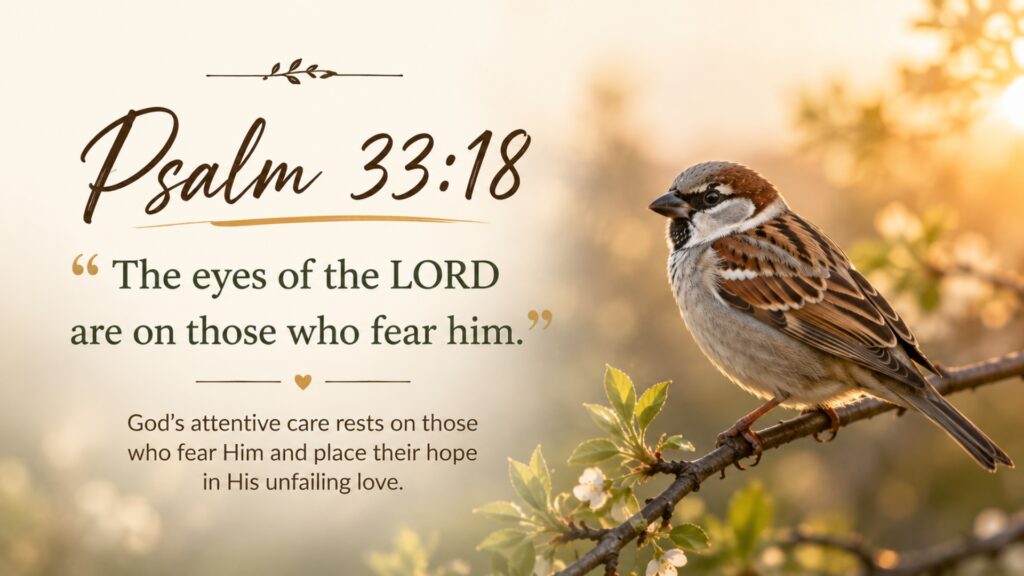 His eye is on the sparrow